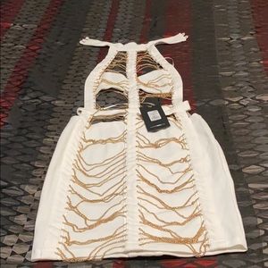 Off white chain dress